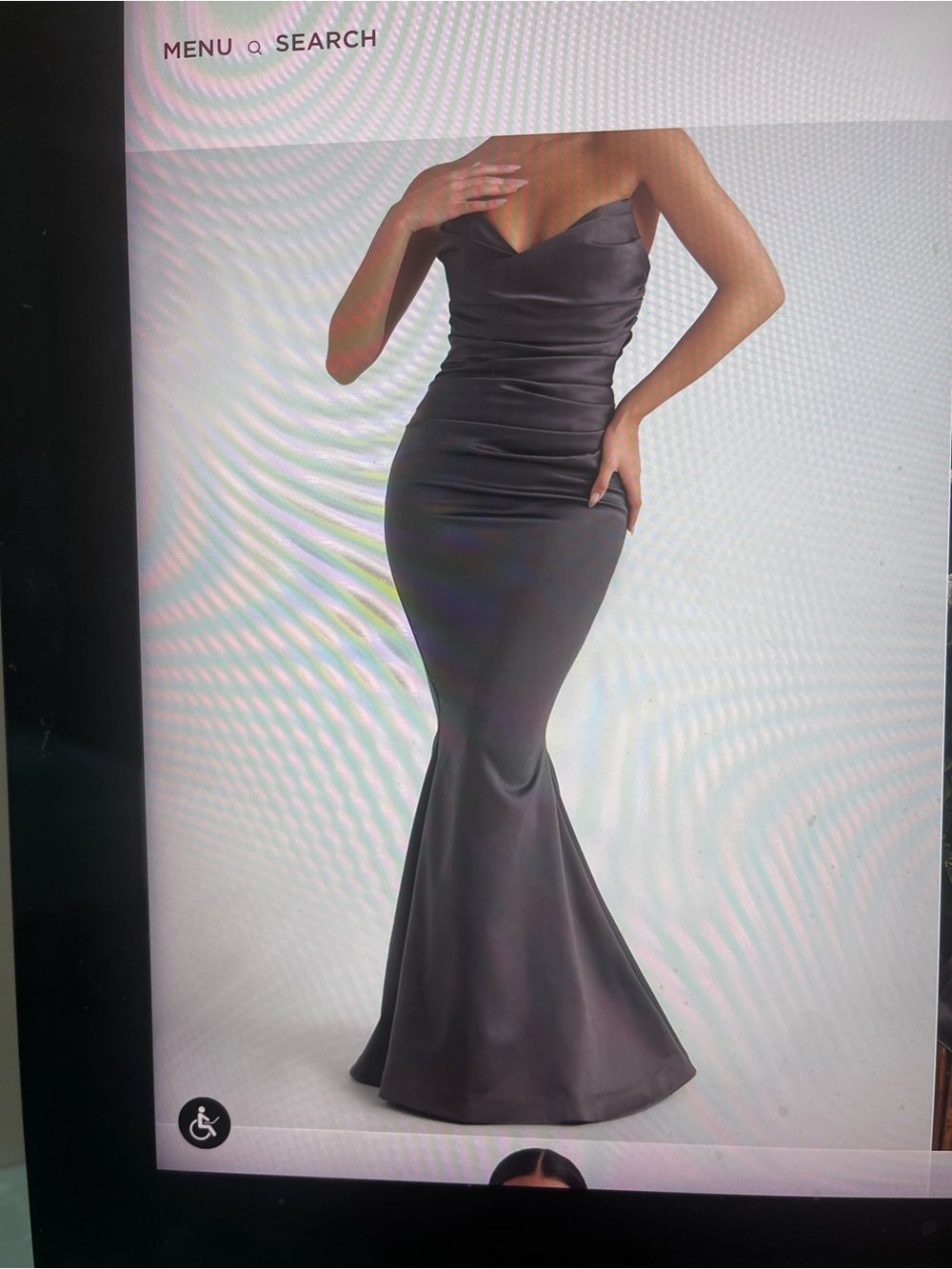 House of CB Fleur Strapless gown